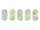 CzechMates Glass, 2-Hole Bar Beads 6x2mm, Transparent Green Luster