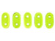 CzechMates Glass 3 x 6mm 2-Hole Olivine Bar Bead 2.5-Inch Tube