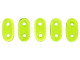 CzechMates Glass 3 x 6mm 2-Hole Olivine Bar Bead 2.5-Inch Tube