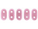 CzechMates Glass 3 x 6mm 2-Hole Pearl Coat Flamingo Bar Bead 2.5-Inch Tube
