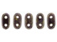 CzechMates Glass 3 x 6mm 2-Hole Opaque Purple Bronze Picasso Bar Bead 2.5-Inch Tube