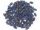 CzechMates Glass, 2-Hole Bar Beads 6x2mm, Matte Blue Iris
