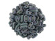 CzechMates Glass, 2-Hole Bar Beads 6x2mm, Matte Purple Iris