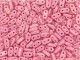 CzechMates Glass 3 x 6mm 2-Hole Coral Pink Bar Bead 2.5-Inch Tube