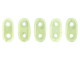 CzechMates Glass 3 x 6mm 2-Hole Luster Iris Milky Jonquil Bar Bead 2.5-Inch Tube