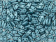 CzechMates Glass 3 x 6mm 2-Hole Pearl Coat Steel Blue Bar Bead 2.5-Inch Tube