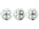 CzechMates Glass, 4-Hole QuadraLentil Beads 6mm, Silver