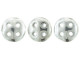 CzechMates Glass, 4-Hole QuadraLentil Beads 6mm, Silver