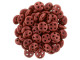CzechMates Glass, 4-Hole QuadraLentil Beads 6mm, Matte Metallic Lava