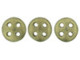 CzechMates Glass 6mm Four-Hole Metallic Suede Gold QuadraLentil Bead, 2.5-Inch Tube