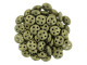 CzechMates Glass 6mm Four-Hole Metallic Suede Gold QuadraLentil Bead, 2.5-Inch Tube