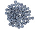 CzechMates Glass, 4-Hole QuadraLentil Beads 6mm, Hematite