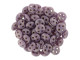 CzechMates Glass, 4-Hole QuadraLentil Beads 6mm, Opaque Lilac Luster
