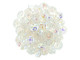 CzechMates Glass 6mm Four-Hole Crystal AB QuadraLentil Bead (2.5-Inch Tube)