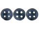 CzechMates Glass 6mm Four-Hole Metallic Suede Dark Blue QuadraLentil Bead 2.5-Inch Tube