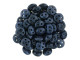 CzechMates Glass 6mm Four-Hole Metallic Suede Dark Blue QuadraLentil Bead 2.5-Inch Tube