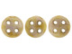 For an elegant look, try the CzechMates glass 6mm four-hole opaque rose-gold topaz luster QuadraLentil beads. These beads feature a disc shape with a slightly puffed dimension. Each bead features four stringing holes for endless design possibilities. Use them in bead weaving, multi-strand stringing projects, or try them as links. These beads truly allow you to get creative when designing jewelry. They feature dusky pink color with a regal golden gleam. 