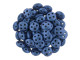 CzechMates Glass 6mm Four-Hole Blue Metallic Suede QuadraLentil Bead 2.5-Inch Tube