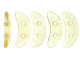 CzechMates Glass 4x10mm 2-Hole Transparent Champagne Luster Crescent Bead 2.5-Inch Tube