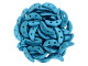 CzechMates Glass 4x10mm Saturated Metallic Aquamarine 2-Hole Crescent Bead 2.5-Inch Tube