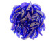 CzechMates Glass 4x10mm Cobalt Iris Luster 2-Hole Crescent Bead, 2.5-Inch Tube