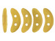 CzechMates Glass 4 x 10mm 2-Hole Pacifica Ginger Crescent Bead 2.5-Inch Tube