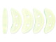 CzechMates Glass 4x10mm Milky Jonquil 2-Hole Crescent Bead, 2.5-Inch Tube