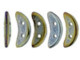 CzechMates Glass 4x10mm 2-Hole Brown Iris Crescent Bead 2.5-Inch Tube