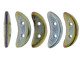 CzechMates Glass 4x10mm 2-Hole Brown Iris Crescent Bead 2.5-Inch Tube
