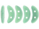 CzechMates Glass 4 x 10mm 2-Hole Sueded Olive Turquoise Crescent Bead 2.5-Inch Tube