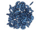 CzechMates Glass, 2-Hole Crescent Beads 10x4.5mm, Metallic Blue Suede