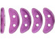 CzechMates Glass 4 x 10mm 2-Hole ColorTrends Saturated Metallic Pink Yarrow Crescent Bead 2.5-Inch Tube