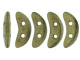 CzechMates Glass, 2-Hole Crescent Beads 10x4.5mm, Metallic Gold Suede