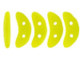 CzechMates Glass 4 x 10mm 2-Hole Matte Chartreuse Crescent Bead 2.5-Inch Tube