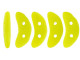 CzechMates Glass 4 x 10mm 2-Hole Matte Chartreuse Crescent Bead 2.5-Inch Tube