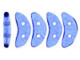 CzechMates Glass 4 x 10mm 2-Hole ColorTrends Snorkel Blue Crescent Bead 2.5-Inch Tube