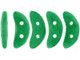 CzechMates Glass 4 x 10mm 2-Hole ColorTrends Opaque Lush Meadow Crescent Bead 2.5-Inch Tube