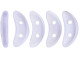 CzechMates Glass 4 x 10mm 2-Hole Metal Luster Milky Alexandrite Crescent Bead 2.5-Inch Tube