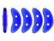 CzechMates Glass 4 x 10mm 2-Hole Cobalt Crescent Bead 2.5-Inch Tube