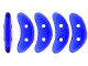 CzechMates Glass 4 x 10mm 2-Hole Cobalt Crescent Bead 2.5-Inch Tube