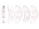 CzechMates Glass 4x10mm 2-Hole Rosaline Crescent Bead, 2.5-Inch Tube