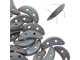 CzechMates Glass, 2-Hole Crescent Beads 10x4.5mm, Matte Brown Iris