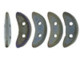 CzechMates Glass, 2-Hole Crescent Beads 10x4.5mm, Matte Brown Iris