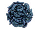 CzechMates Glass, 2-Hole Crescent Beads 10x4.5mm, Indigo Orchid Polychrome
