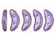 CzechMates Glass 4 x 10mm ColorTrends Saturated Metallic Crocus Petal 2-Hole Crescent Bead 2.5-Inch Tube