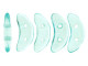CzechMates Glass 4 x 10mm 2-Hole ColorTrends Limpet Shell Crescent Bead 2.5-Inch Tube