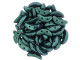 CzechMates Glass 4 x 10mm 2-Hole ColorTrends Satin Metallic Turquoise Crescent Bead 2.5-Inch Tube