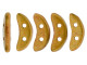 CzechMates Glass 4 x 10mm 2-Hole ColorTrends Saturated Metallic Flame Crescent Bead 2.5-Inch Tube