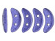 CzechMates Glass 4x10mm Saturated Metallic Violet 2-Hole Crescent Bead 2.5-Inch Tube