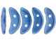 CzechMates Glass 4 x 10mm 2-Hole ColorTrends Saturated Metallic Little Boy Blue Crescent Bead 2.5-Inch Tube